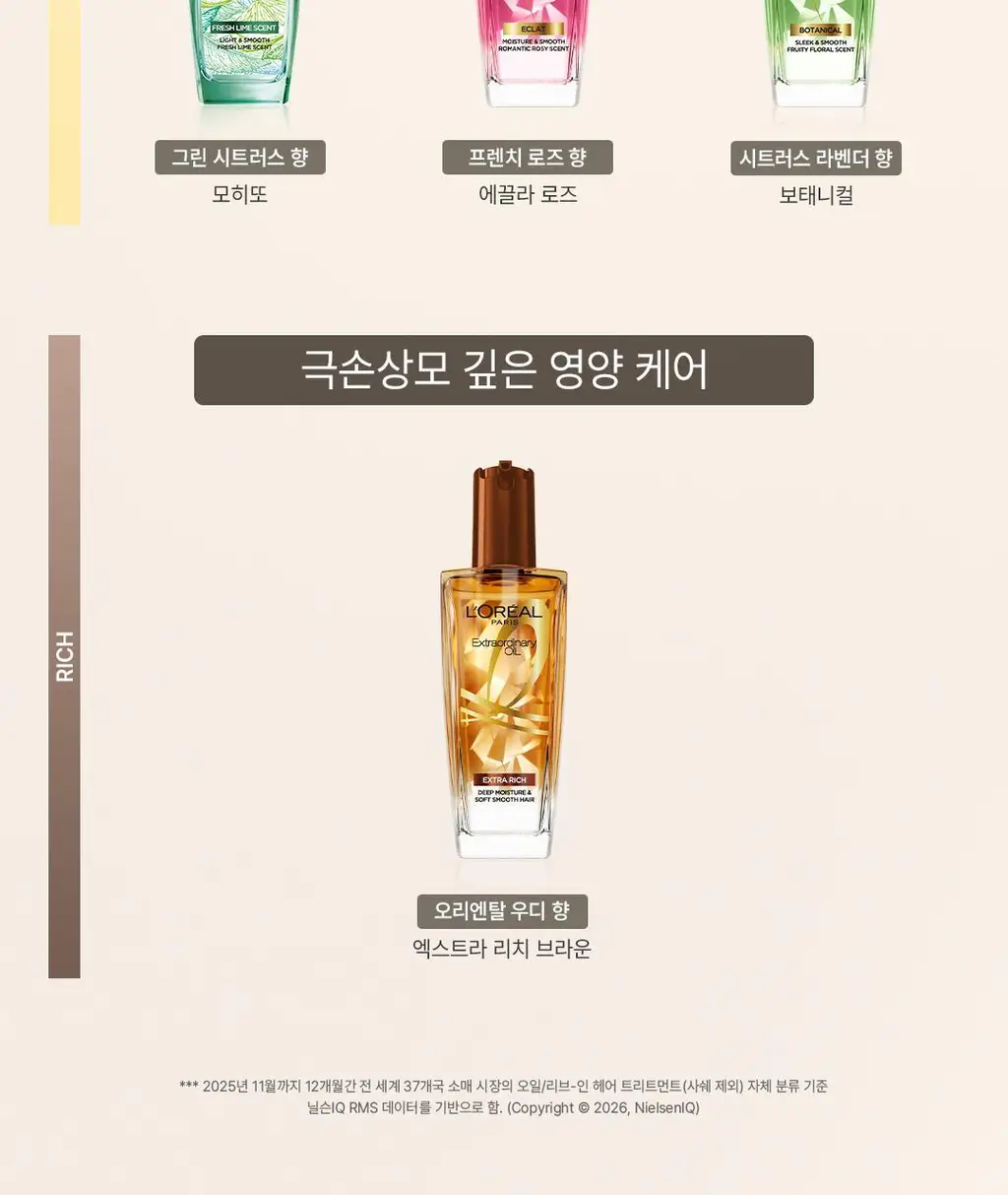 [열보호ㅣ퍼퓸헤어오일] 로레알파리 헤어 오일 에센스 100ml 6종 기획/단품 택 1 상세페이지 30